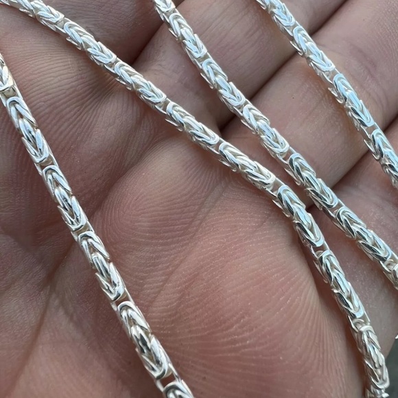 Solid 925 Silver Unique Style Chain - 100% Real Silver - Multiple Lengths​ - Picture 7 of 7